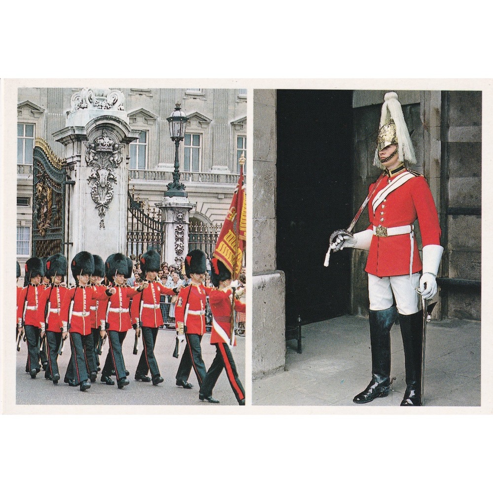 1992 London Postcard Buckingham Palace Guards Royal Military Pageantry